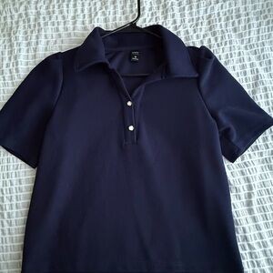 Navy blue collared shirt